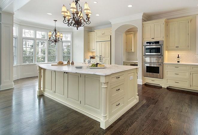 glossy laminate floors installed in a modern home in Hills